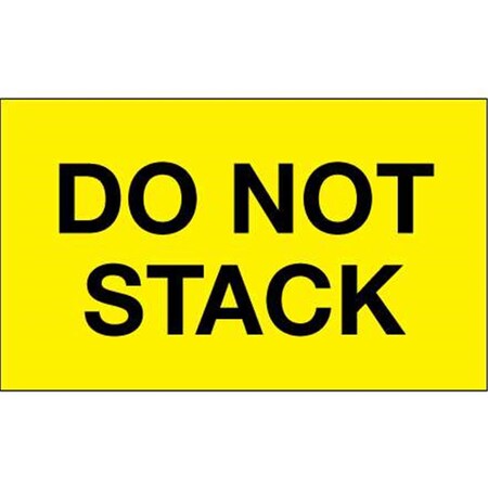 Bondad 3 x 5 in. - Do Not Stack Fluorescent Yellow Labels BO3356918